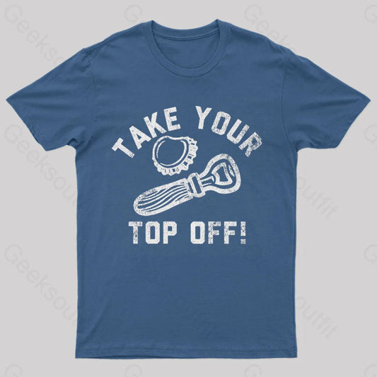 Take Your Top Off Geek T-Shirt Navy / S