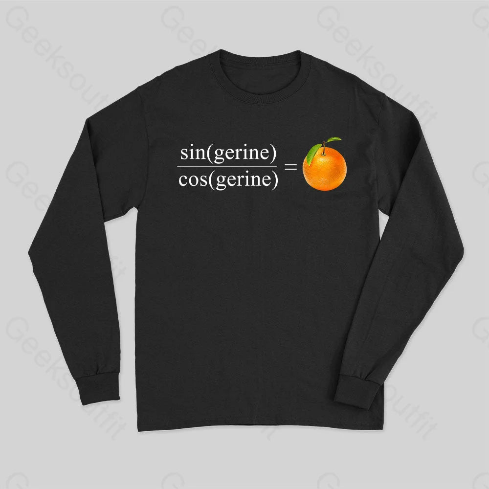 Tan(Gerine) Math Long Sleeve T-Shirt Black / S