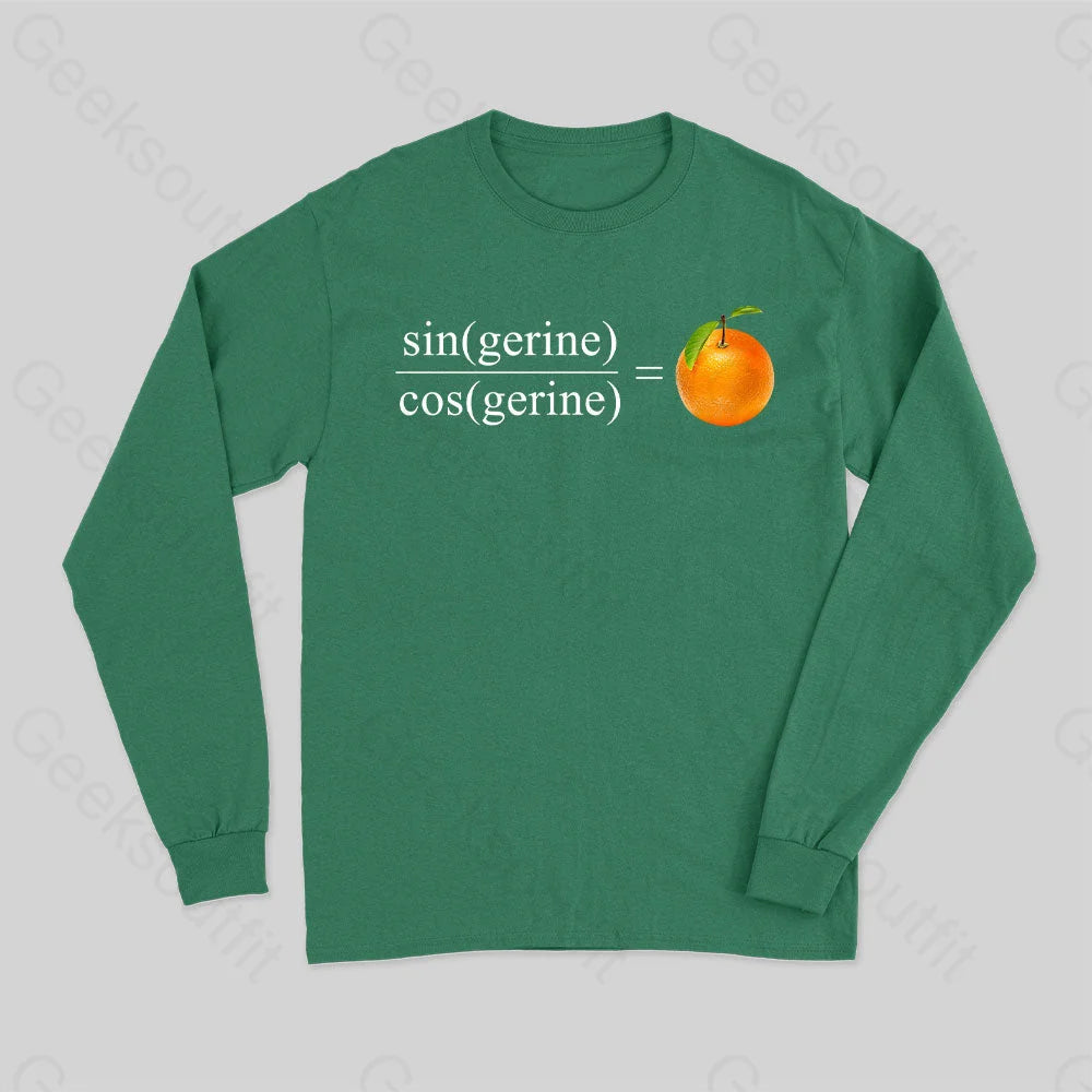 Tan(Gerine) Math Long Sleeve T-Shirt Green / S