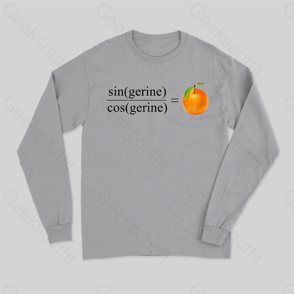 Tan(Gerine) Math Long Sleeve T-Shirt Grey / S