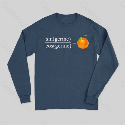 Tan(Gerine) Math Long Sleeve T-Shirt Navy / S