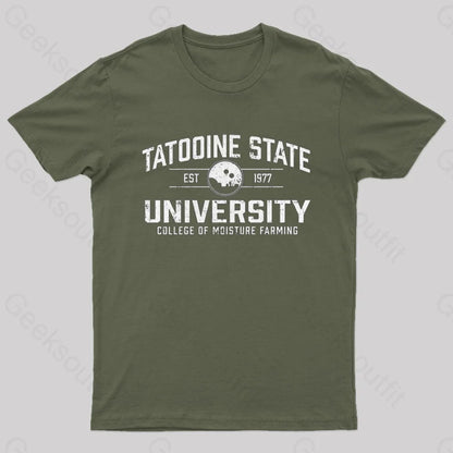 Tatooine State University T-Shirt Army Green / S