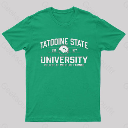 Tatooine State University T-Shirt Green / S