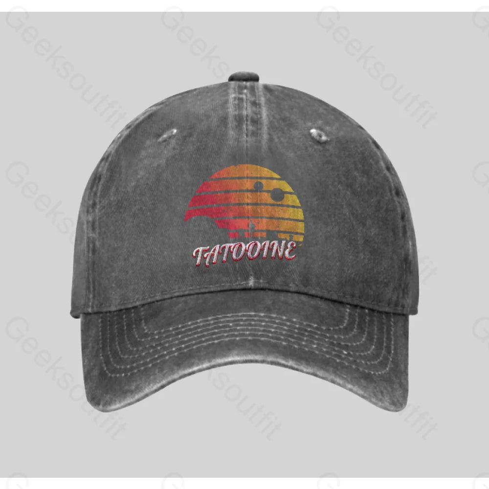 Tatooine Sunset Washed Vintage Baseball Cap Grey