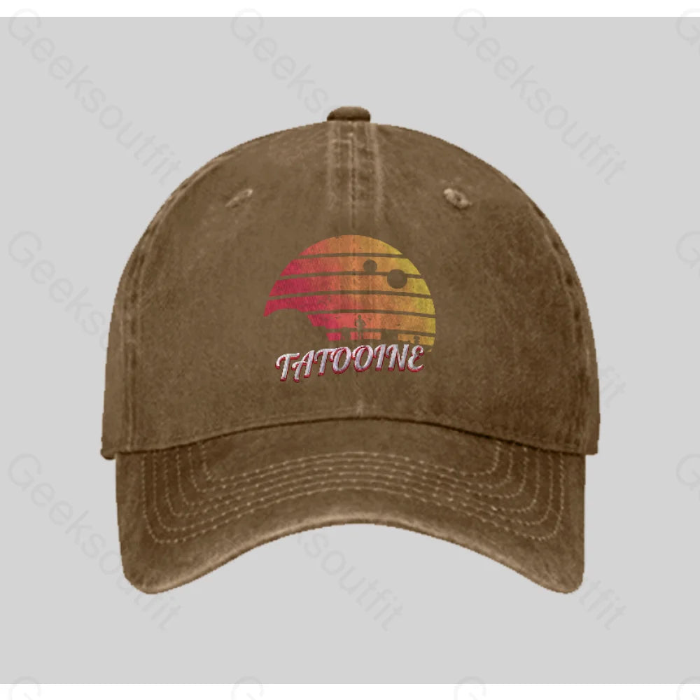 Tatooine Sunset Washed Vintage Baseball Cap Natural