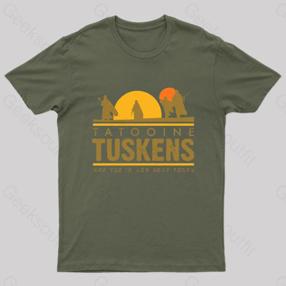 Tatooine Tuskens Geek T-Shirt Army Green / S