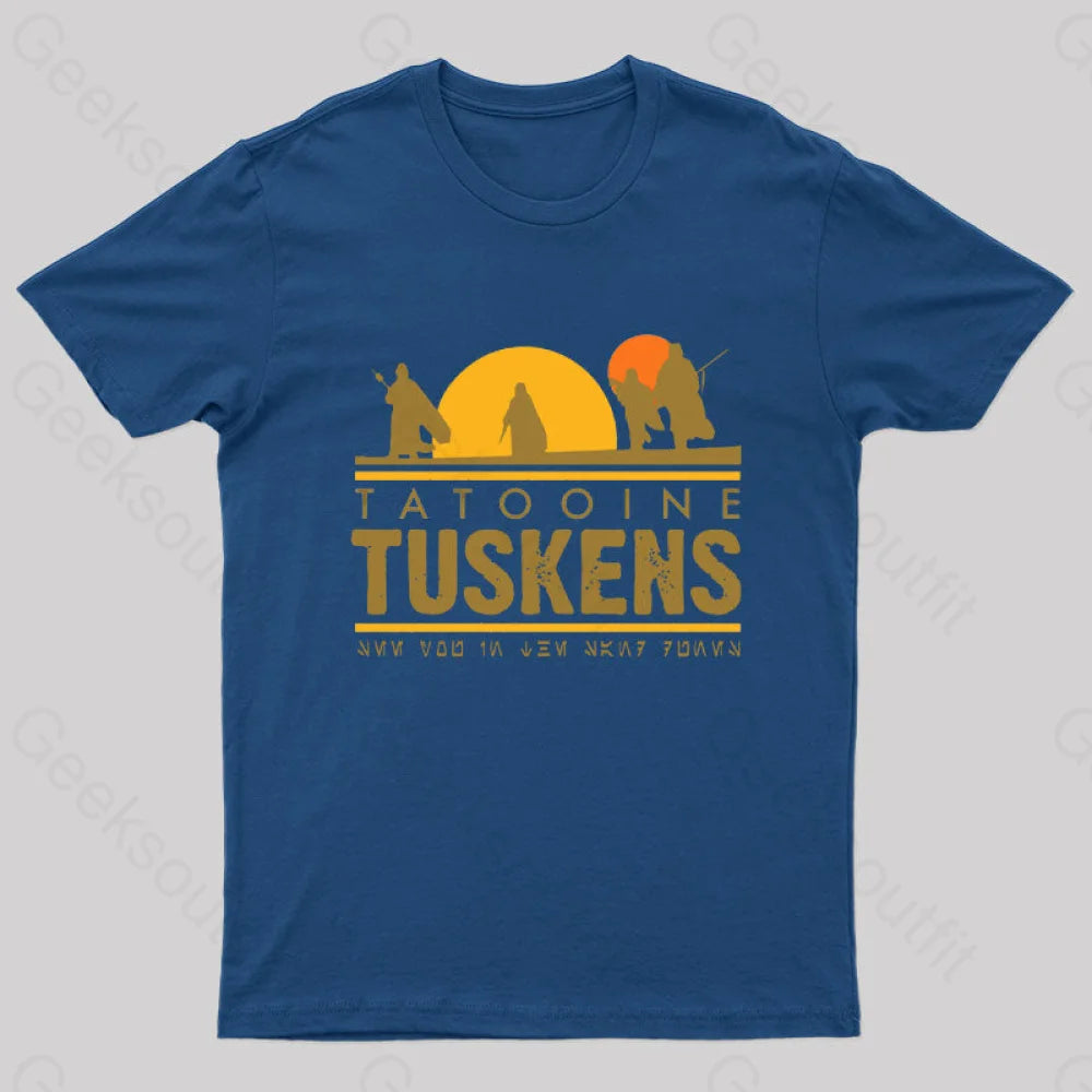 Tatooine Tuskens Geek T-Shirt Navy / S