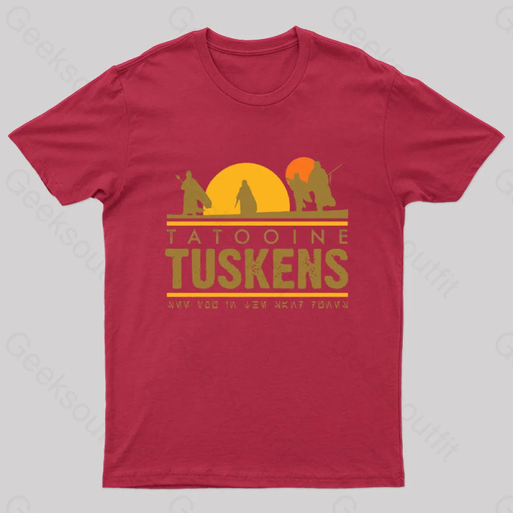 Tatooine Tuskens Geek T-Shirt Red / S