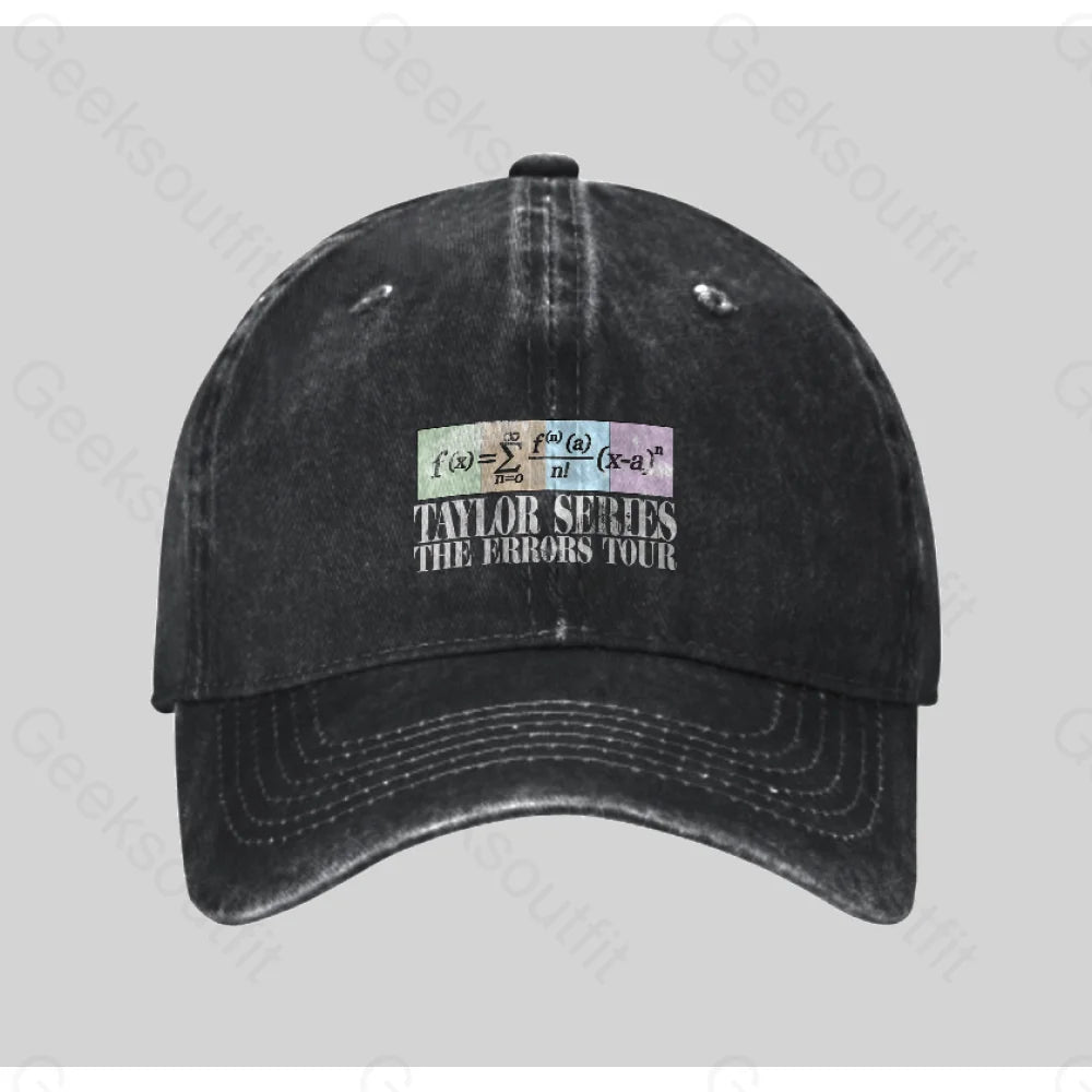 Taylor Series The Errors Tour Washed Vintage Baseball Cap Black