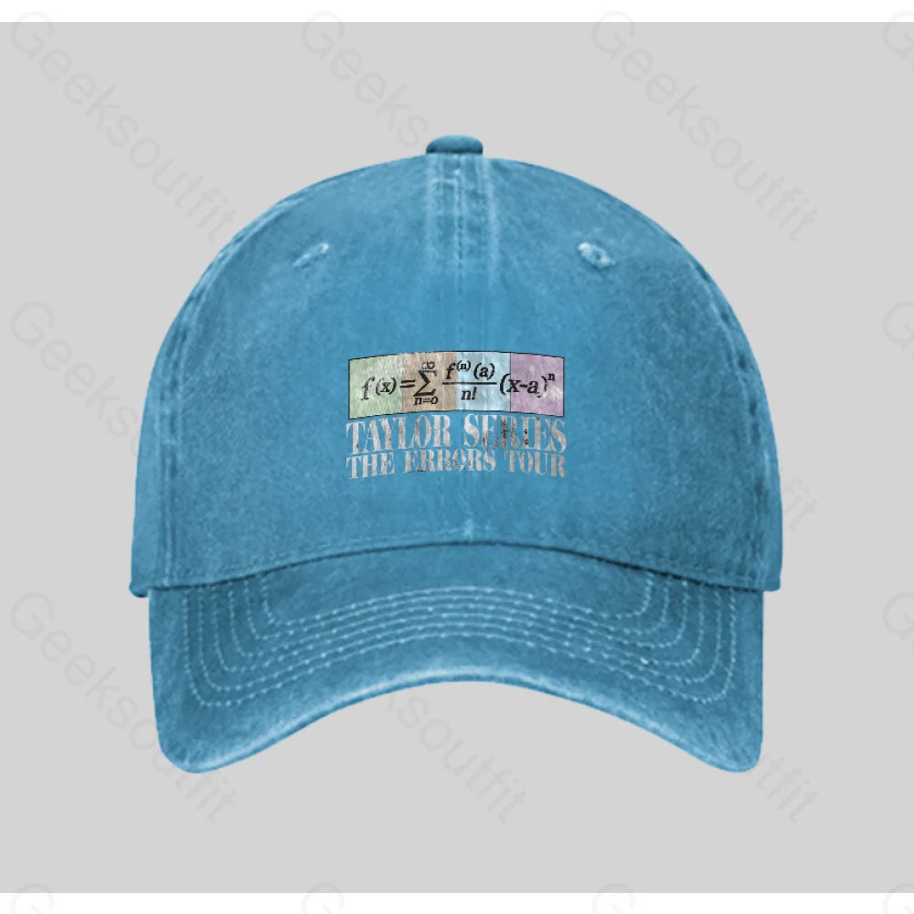 Taylor Series The Errors Tour Washed Vintage Baseball Cap Blue