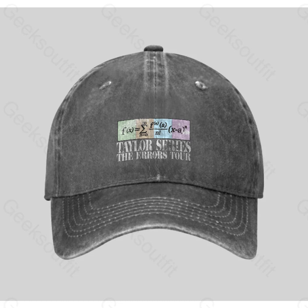 Taylor Series The Errors Tour Washed Vintage Baseball Cap Grey