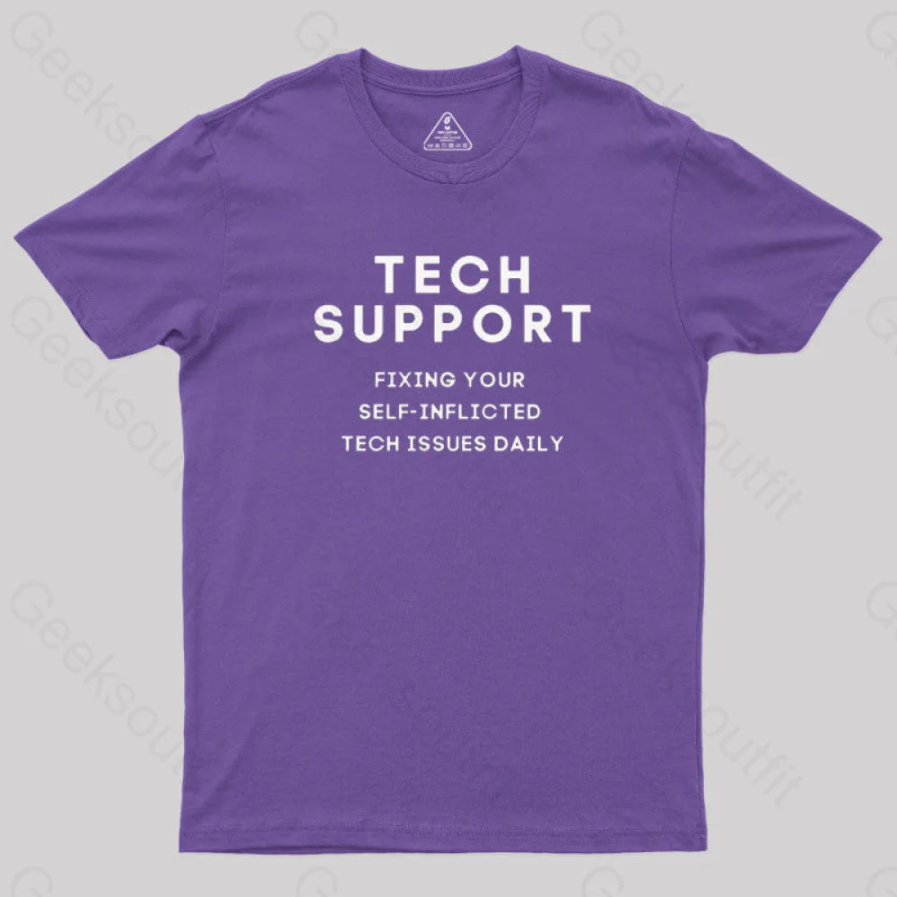 Tech Support T-Shirt Purple / S