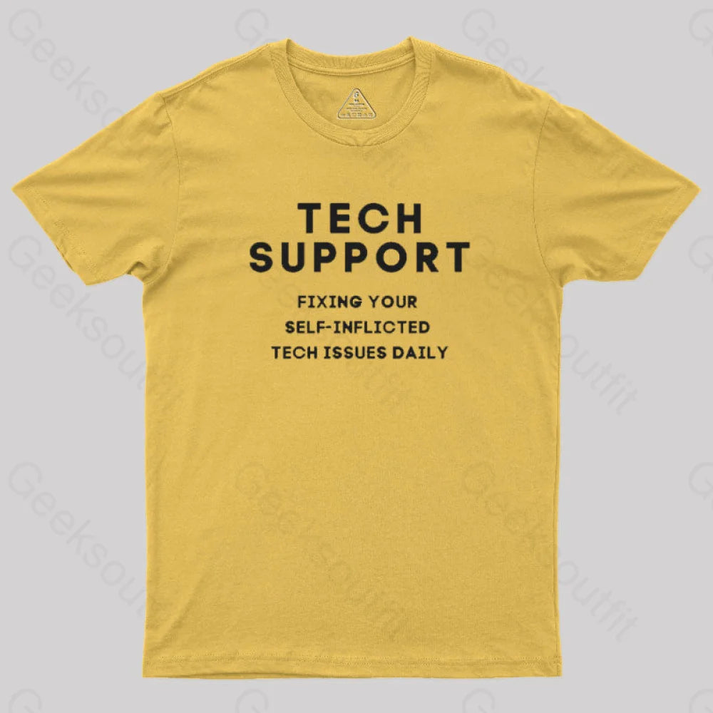 Tech Support T-Shirt Yellow / S