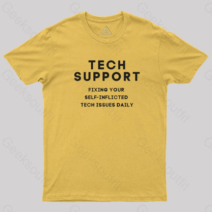 Tech Support T-Shirt Yellow / S