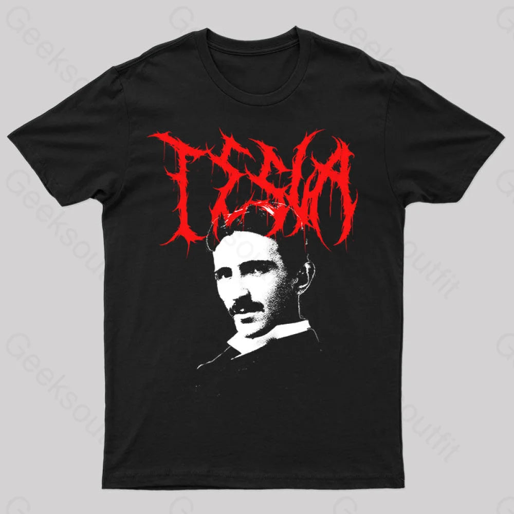 Tesla Black Metal Nerd T-Shirt / S