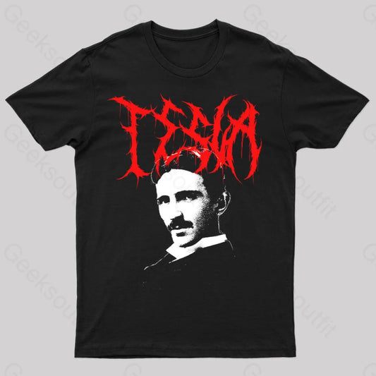 Tesla Black Metal Nerd T-Shirt / S