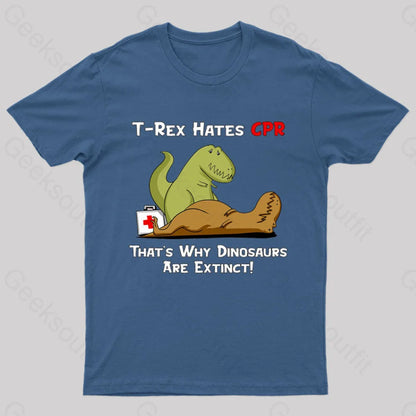 That Is Why Dinosaurs Are Extinct Nerd T-Shirt Navy / S