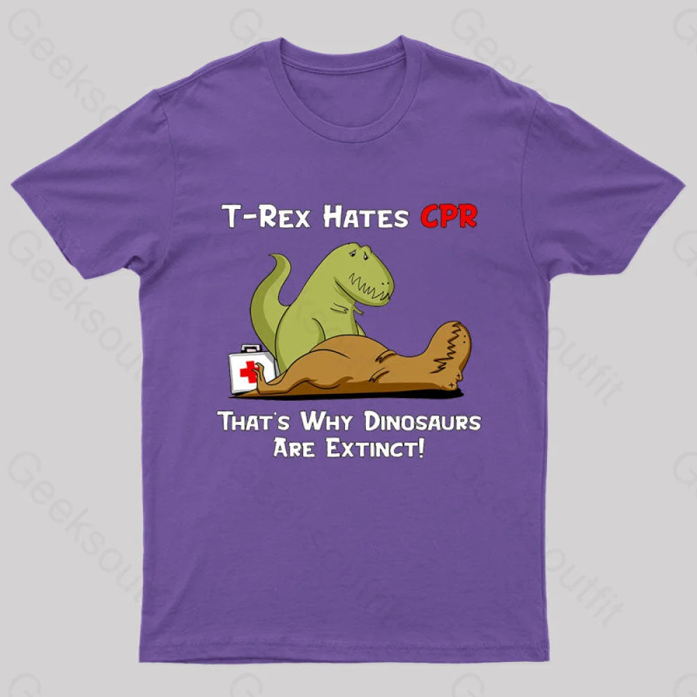 That Is Why Dinosaurs Are Extinct Nerd T-Shirt Purple / S