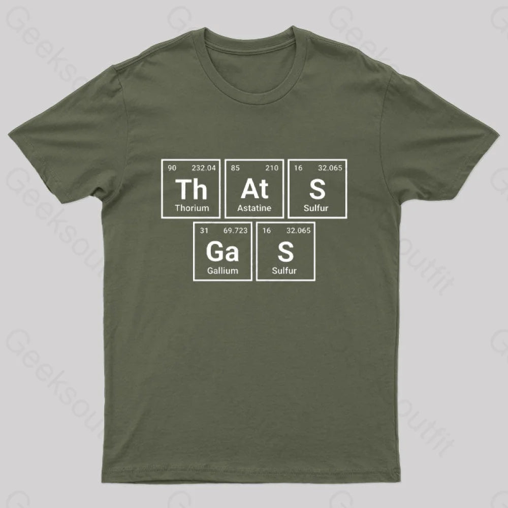 That’s Gas Nerd T-Shirt Army Green / S