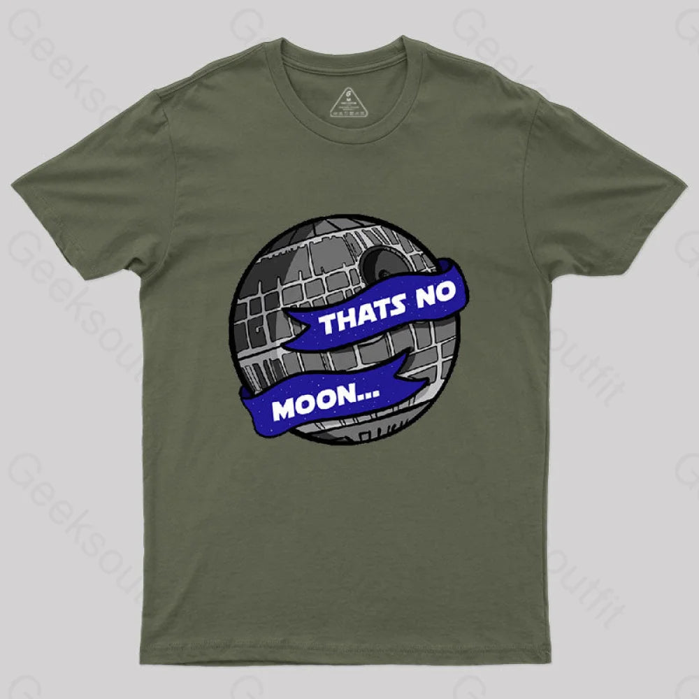 That’s No Moon - Deathstar T-Shirt Army Green / S