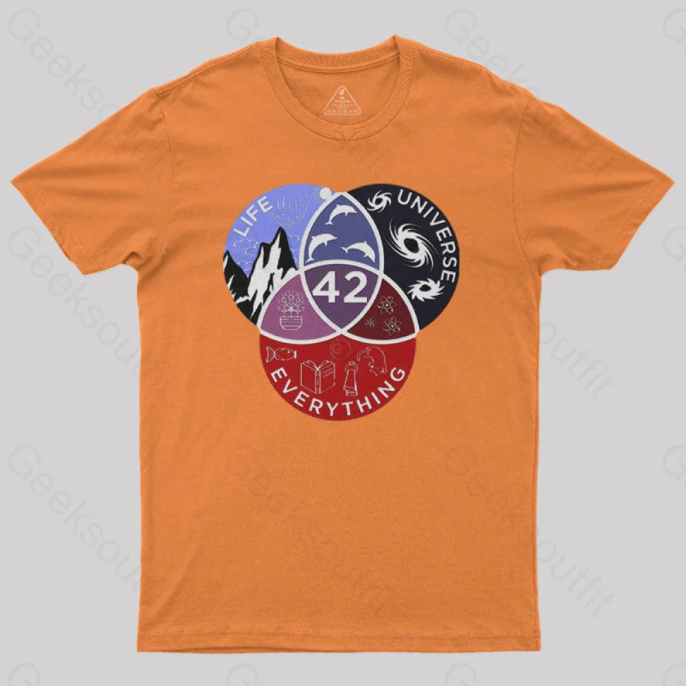 The Answer To Everything Nerd T-Shirt Orange / S