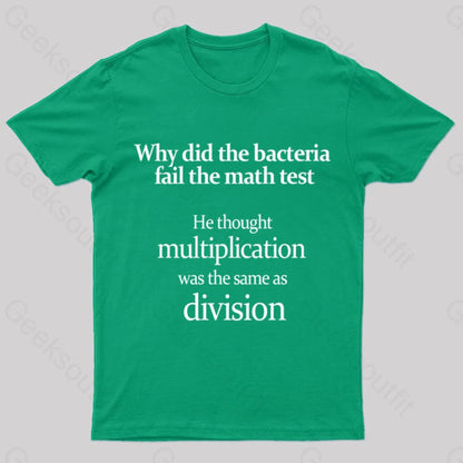 The Bacteria Fail Test Geek T-Shirt Green / S