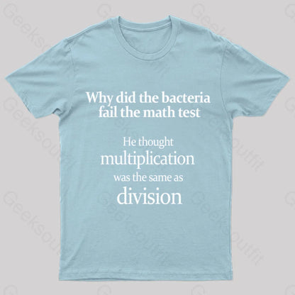 The Bacteria Fail Test Geek T-Shirt Light Blue / S