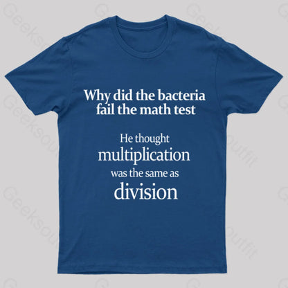 The Bacteria Fail Test Geek T-Shirt Navy / S