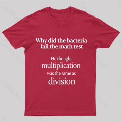 The Bacteria Fail Test Geek T-Shirt Red / S