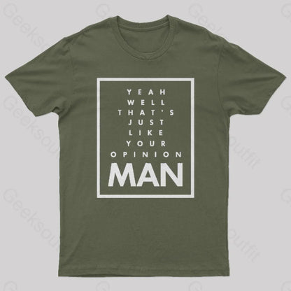 The Big Lebowski Man Geek T-Shirt Army Green / S