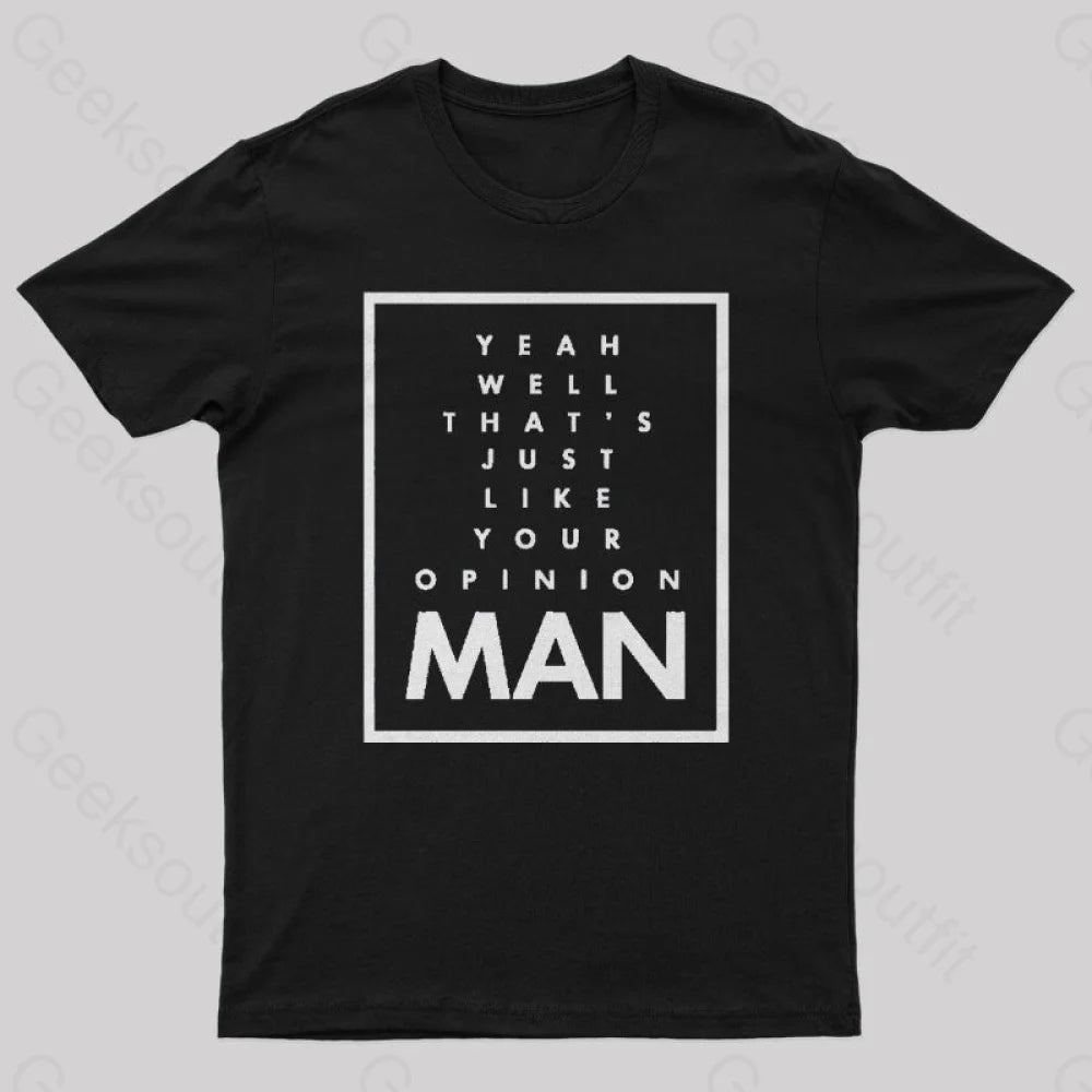 The Big Lebowski Man Geek T-Shirt Black / S