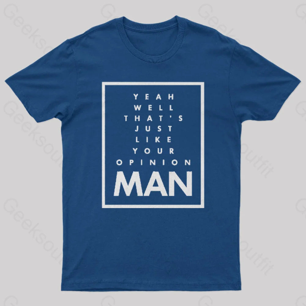 The Big Lebowski Man Geek T-Shirt Navy / S