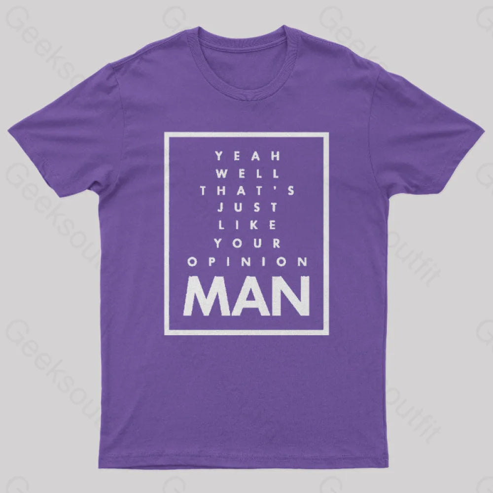 The Big Lebowski Man Geek T-Shirt Purple / S