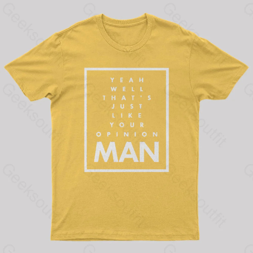 The Big Lebowski Man Geek T-Shirt Yellow / S