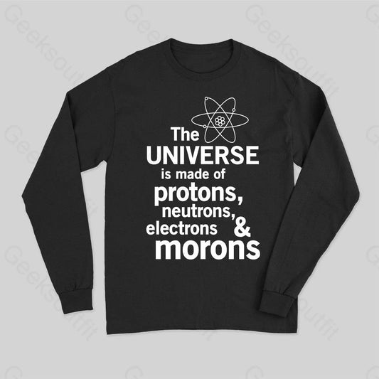 The Composition Of The Universe Science Long Sleeve T-Shirt Black / S