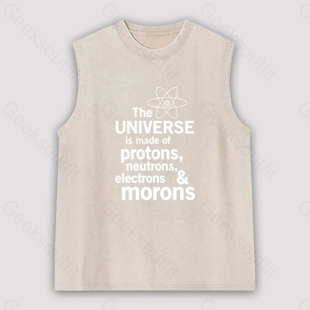 The Composition Of The Universe Science Unisex Washed Tank Apricot / S