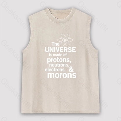 The Composition Of The Universe Science Unisex Washed Tank Apricot / S