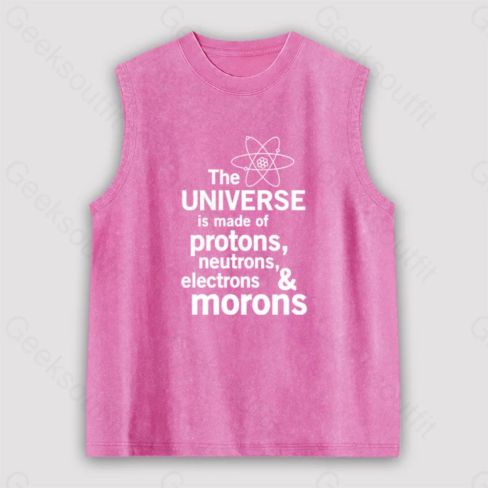 The Composition Of The Universe Science Unisex Washed Tank Pink / S