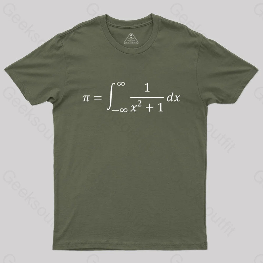 The Constant Number Pi Nerd T-Shirt Army Green / S