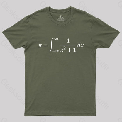 The Constant Number Pi Nerd T-Shirt Army Green / S