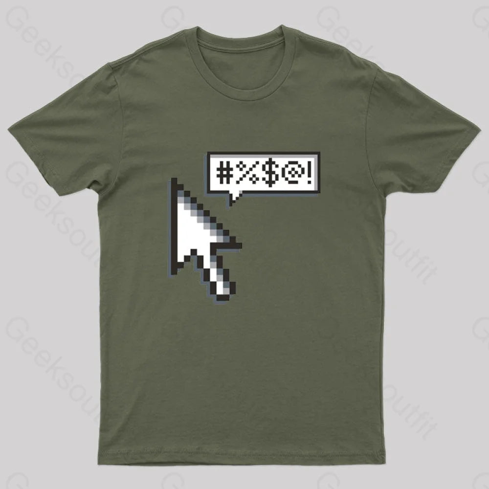 The Curser Nerd T-Shirt Army Green / S