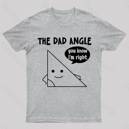 The Dad Angle You Know I’m Right Geek T-Shirt Grey / S