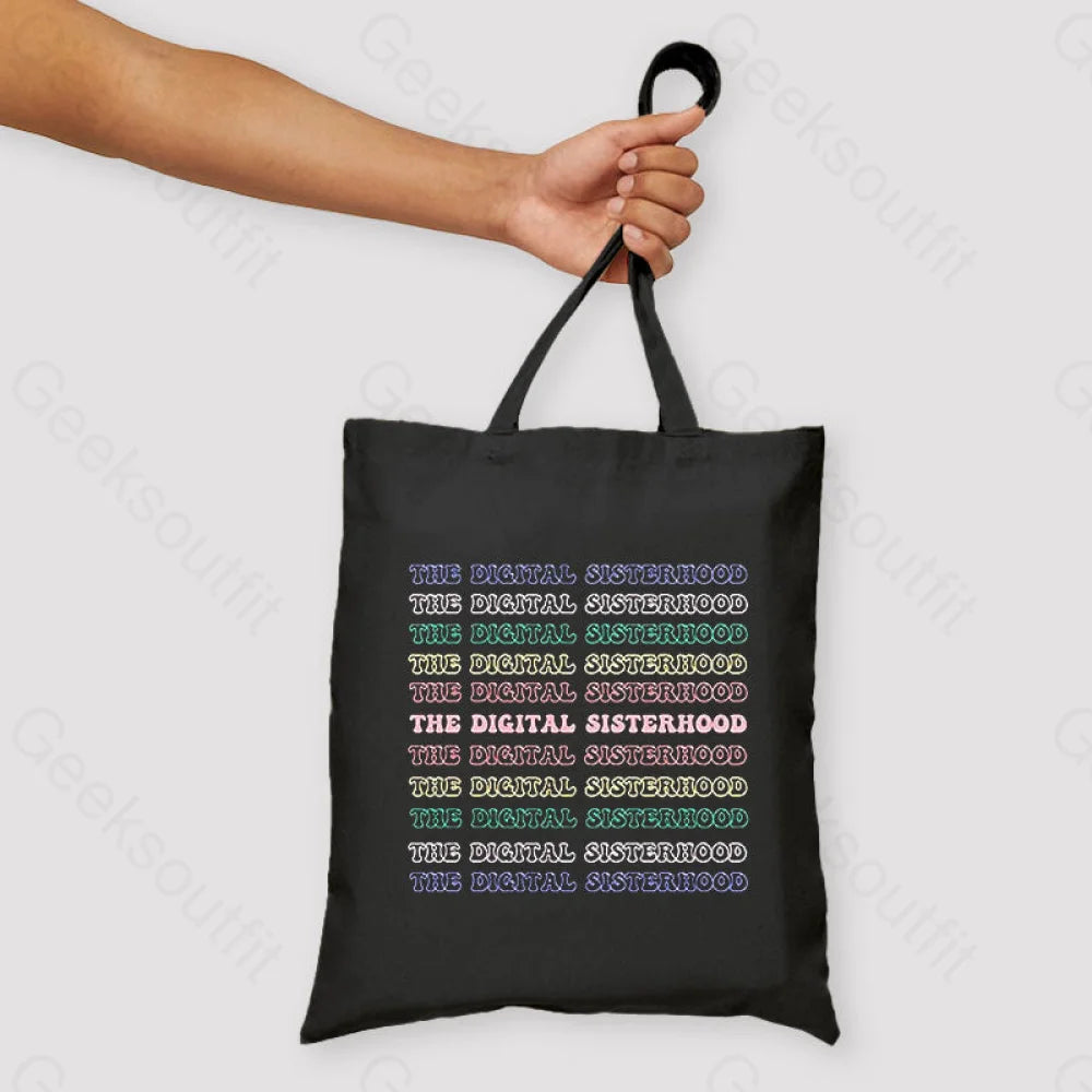 The Digital Sisterhood Logo Unisex Tote Bag Black