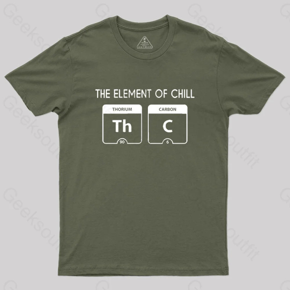 The Element Of Chill T-Shirt Army Green / S