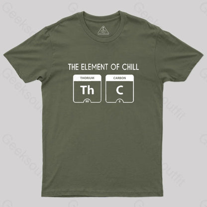 The Element Of Chill T-Shirt Army Green / S