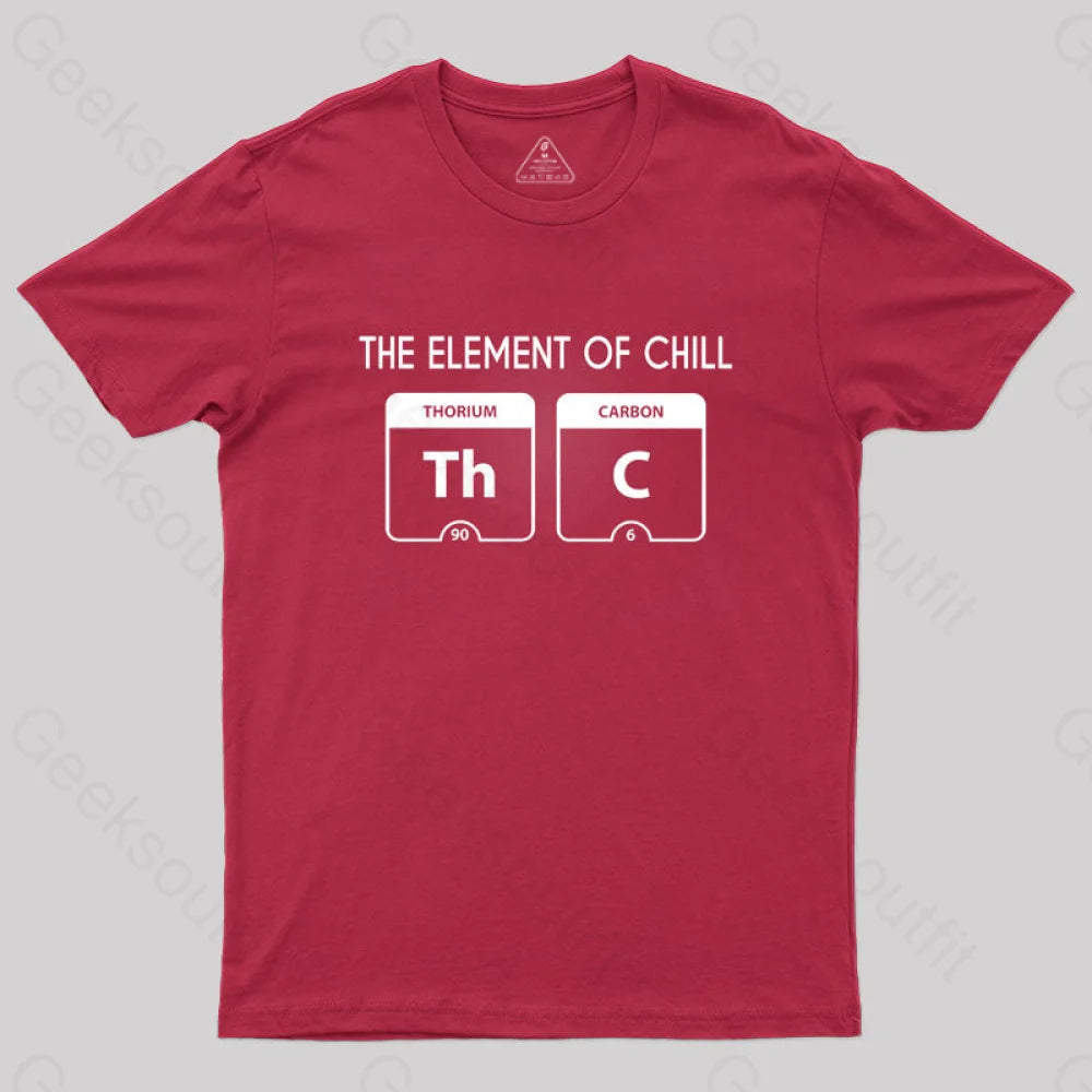 The Element Of Chill T-Shirt Red / S