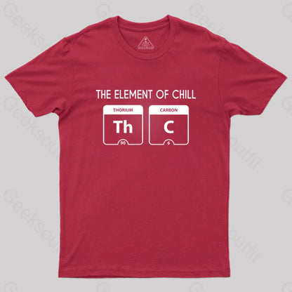 The Element Of Chill T-Shirt Red / S