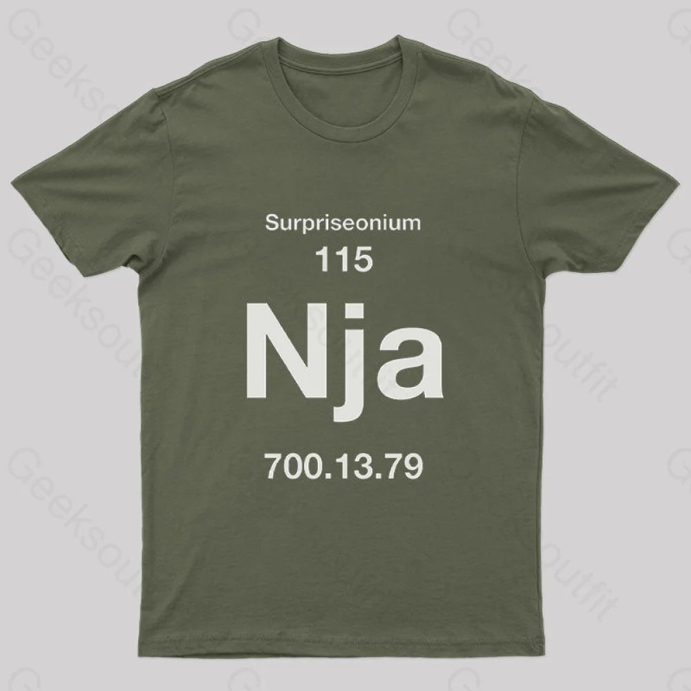 The Element Of Surprise Nerd T-Shirt Army Green / S