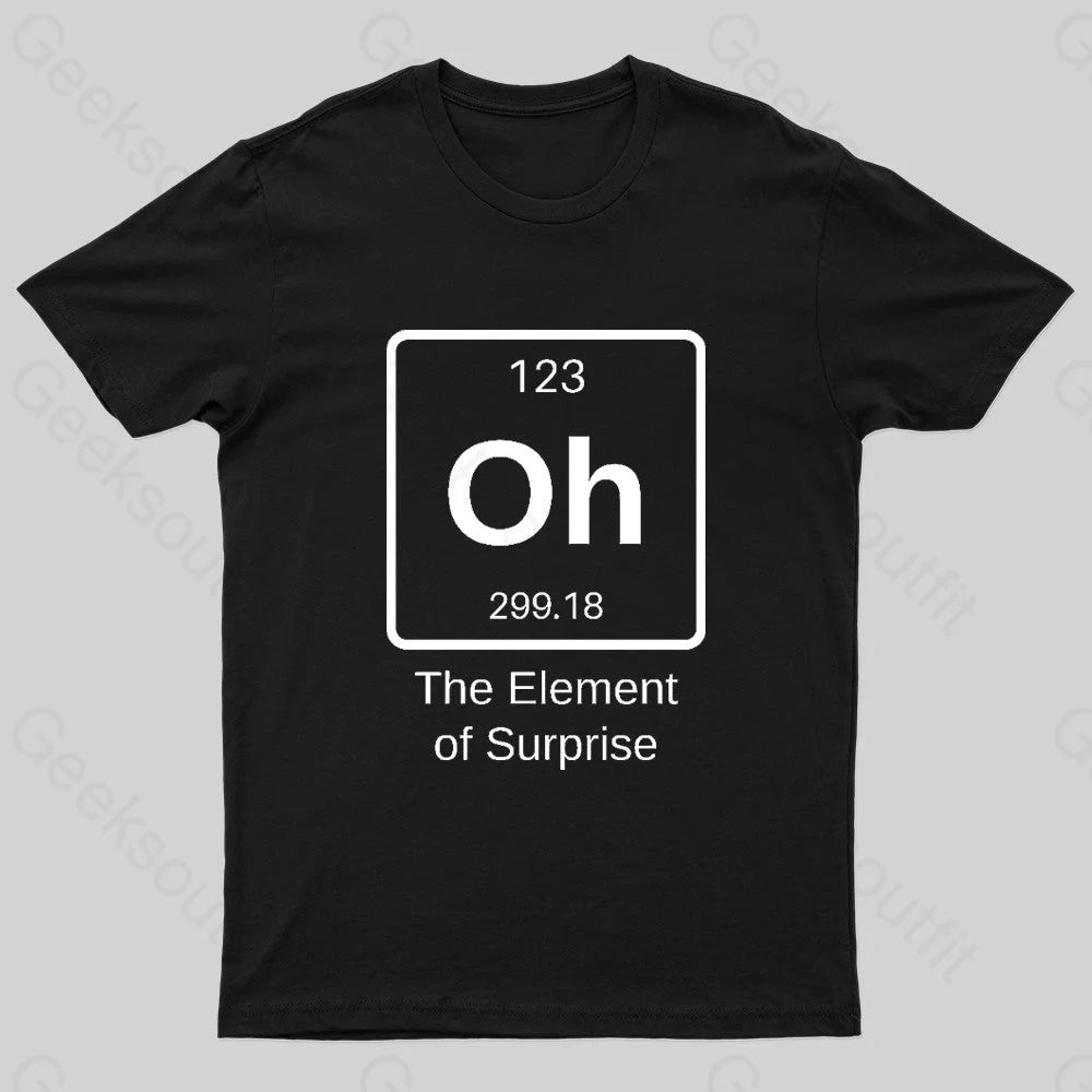 The Element Of Surprise Nerd T-Shirt Black / S