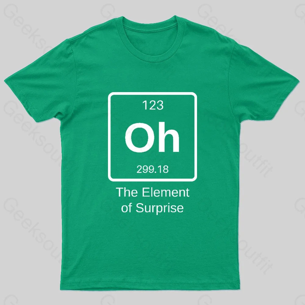 The Element Of Surprise Nerd T-Shirt Green / S